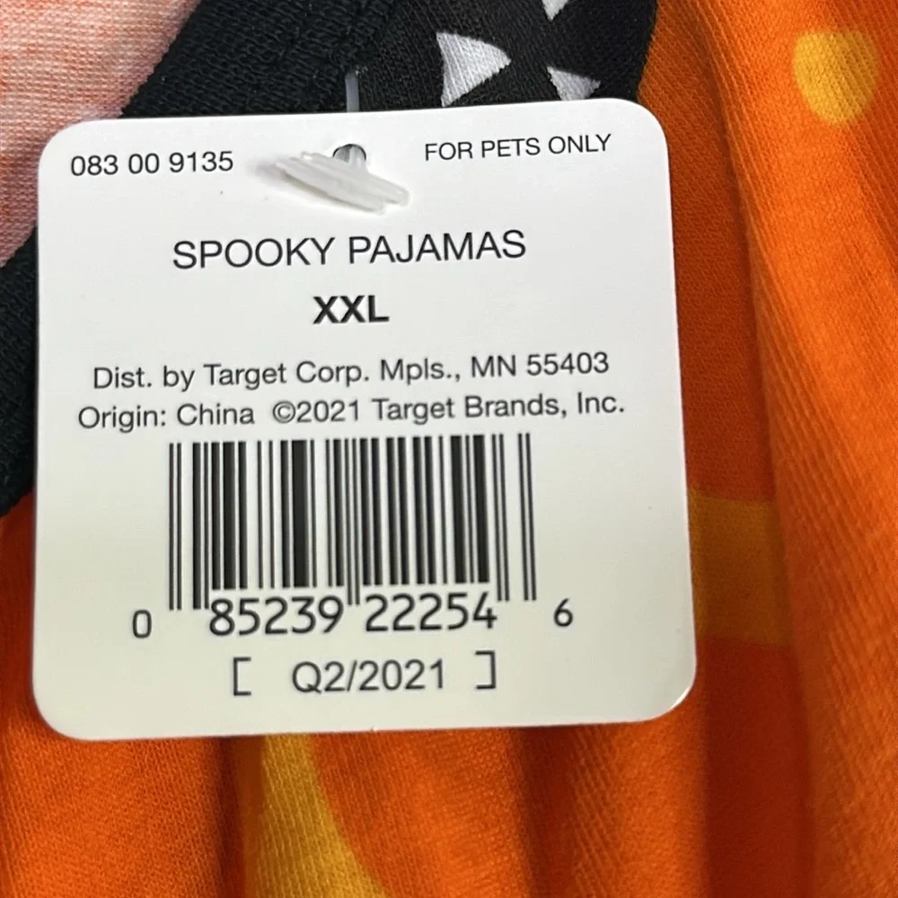 Halloween Themed Tee Orange Black Dog Pajamas